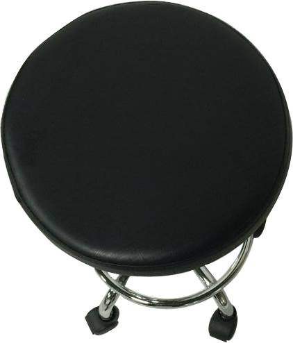Black Hydraulic Multi-purpose Adjustable Rolling Stool w/Foot Rest for Massage Tables, Examination Tables, Office, Medical and Home