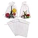 G2PLUS 100PCS White Organza Bags, 4x6 in Sheer Mesh Drawstring Gift Bags, Jewelry Pouches Candy Bag for Christmas, Wedding Favors