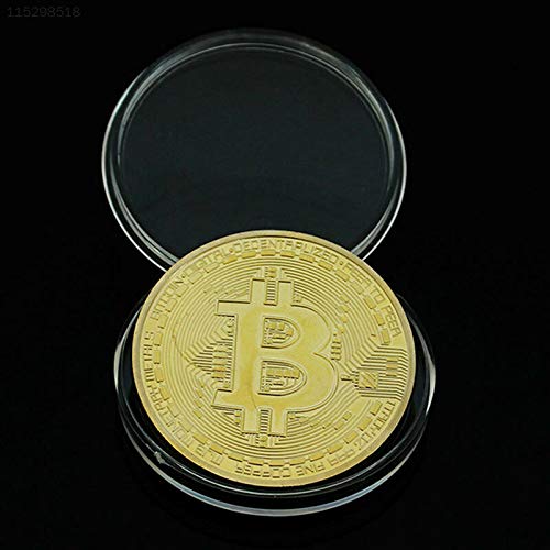 ELECTROPRIME 7EA1 Gold Bitcoin Props BTC Coin Plated Collectible Gift