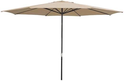 Deluxe All Weather 13ft Outdoor Patio Table Umbrella Sun Shade Tan Amazon Co Uk Garden Outdoors