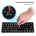 Velocifire Mini Size Wireless Mechanical Keyboard, 61-Key with Outemu Brown Switches for Copywriter, Typist and Programmer(No Backlit)
