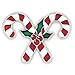 Crossed Candy Canes Christmas Holiday Lapel Pin
