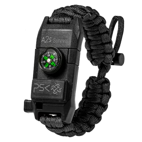 5 in 1 Adjustable Paracord Emergency Bracelet Fire Starter Compass, USA Ship Lot