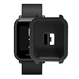 Soft TPU Protection Silicone Full Case Cover for Huami Amazfit Bip Youth Watch (Black)