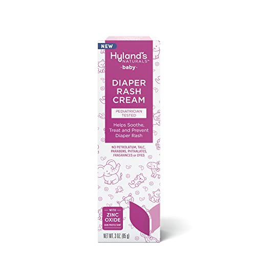 HYLAND’S DIAPER RASH CREAM FOR BABY, SOOTHE, TREAT AND PREVENT DIAPER RASH, WITH ZINC OXIDE, ORGANIC CALENDULA, ALOE VERA, AND CHAMOMILE, SAFE AND GENTLE, PEDIATRICIAN TESTED, 3 OZ.