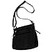 ASHLIE ROSE Women's Expandable Multi-Pocket, Adjustable Strap Crossbody Bag for Work, Leisure, Travel - Black