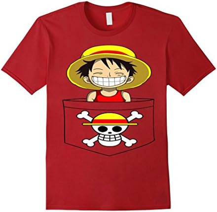 Men's Luffy - One Piece Tshirt Medium Cranberry