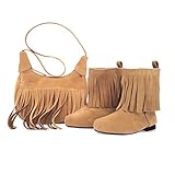 Maplelea Fort Edmonton Fringe Western-Style Boots and Purse for 18 Inch Dolls