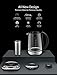 Electric Kettle, Willsence Electric Tea Kettle Stainless Steel Glass Boiler Hot Water Tea Heater with Temperature Control LCD Display, Removable Tea Infuser, 1.7 L, 1200W (Glass)