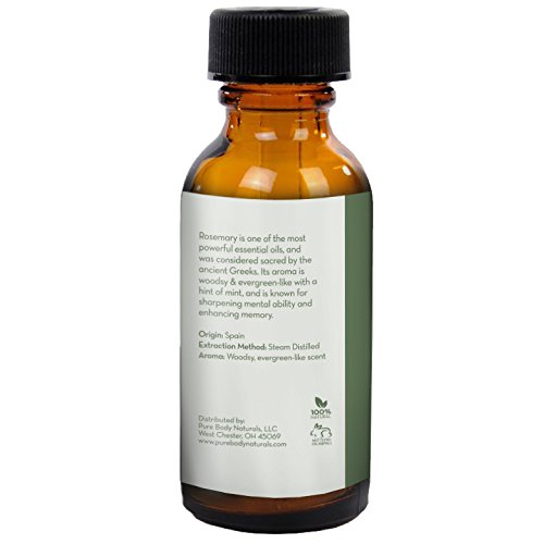 100% Pure Rosemary Essential Oil, Rosemary Oil for Hair Growth and Aromatherapy, 1 Fl. Oz. by Pure Body Naturals (Label May Vary) - Thumbnail 5