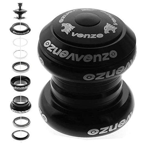 Venzo 1-1/8″ Threadless Mountain Bike Headset Sealed Black