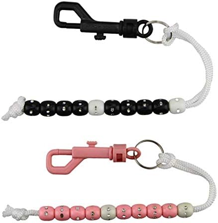 DYNWAVE 2X Golf Stroke Bead Counters Score Keeper Bracelets, Golf Accessories Training Aids – Black and Pink DYNWAVE 2X Golf Stroke Bead Counters Score Keeper Bracelets, Golf Accessories Training Aids – Black and Pink