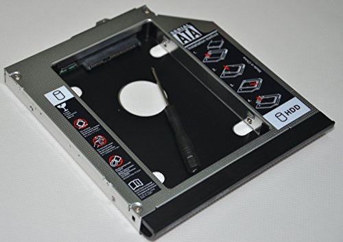 Deyoung 2nd SATA HDD SSD Hard Drive Caddy Adapter For HP EliteBook 8440w 8530w 8540w 8730w 8740w with Original Faceplate / Bezel and Mounting Bracket