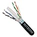 Vertical Cable Cat6, Shielded, Dual Jacket, Direct Burial, 1000ft, Black, Bulk Ethernet Cable