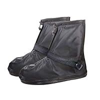iPhyhe Rain Gear Shoe Covers Boot Overshoes Waterproof lightweight Reusable Rubber Non-Slip for Women Men for Travel Motorcycling Hiking Camping Hunting Fishing (Black XXXXL)