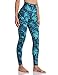 Colorfulkoala Women’s High Waisted Pattern Leggings Full-Length Yoga Pants (S, Aqua Palms)thumb 4