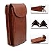 MyEyeglassCase Brown Double eyeglasses case | Soft Sunglasses Case for Women | Semi Soft Dual Glasses Case with Magnetic Closure and Cleaning Cloth (IP822 Brown)