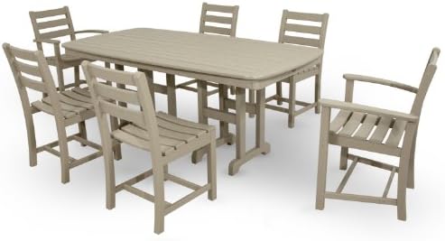 Trex Outdoor Furniture TXS118-1-SC Monterey Bay 7-Piece Dining Set, Sand Castle
