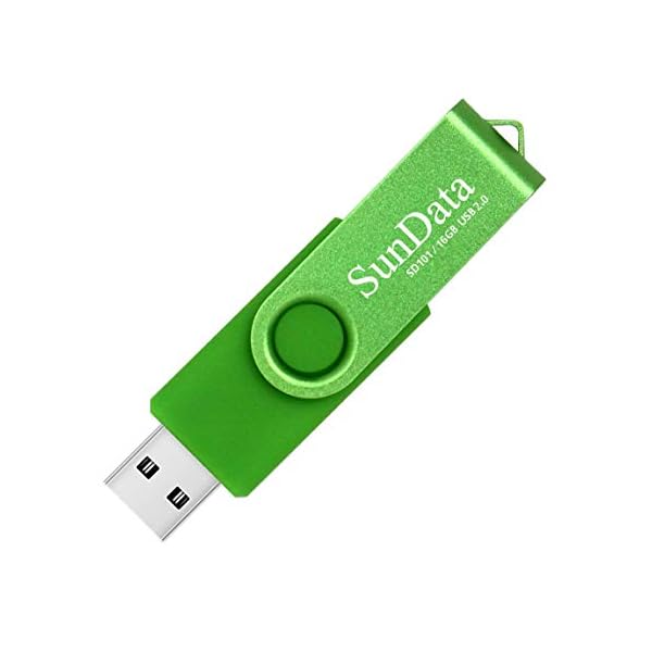 SunData 16GB USB Stick 4 Stück USB 2.0 Speicherstick Flash-laufwerke Rotate Metall (4 Mischfarben: Blau, Grün, Lila, Rosa) – Bild 4
