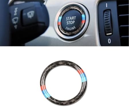 Amazon Bmw用 エンジンスタートボタン Mカラーカーボンリング 3シリーズ E90 E91 E92 E93 イグニッション プッシュスターター スターターリング 車 バイク