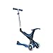 Globber 3 Wheel 5-in-1 Convertible Scooter with LED Light Up Wheels (Dark Blue LED Wheels)