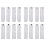 KEEPOW 16 Pcs Clear Color AAA to AA Adapter Battery Converter Case AAA Battery Case