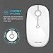 Type C Wireless Mouse, Jelly Comb Dual Mode 2.4Ghz Rechargeable Slim Wireless Mouse with Nano USB and Type C Receiver for PC Laptop, MacBook pro, MacBook air, iMac and More-MS05 (White and Silver)