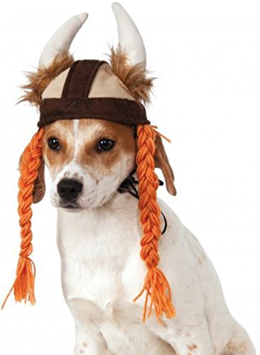 Rubies Costume Company Viking Hat with Braids for Pets