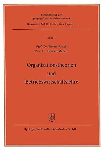 Organisationstheorien Und Betriebswirtschaftslehre Zeitschrift Fur Betriebswirtschaft 1 German Edition Kirsch Werner 9783663020998 Amazon Com Books