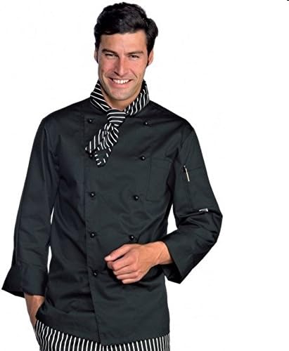 IsaccoMen's Polycotton Chef’s Jacket - Black