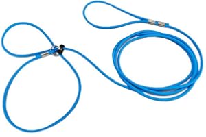 AZ MICRO MINI PIGS Mini Pig Harness & Leash -Adjustable- 12' in Length -Also fits Pot Bellied Pigs and Other Animals - Ferrets, Rabbits, Dogs, Cats (Blue)