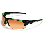 MAXX Sunglasses 2017 TR90 Wizard HD Black w/Green Frame Amber Lens