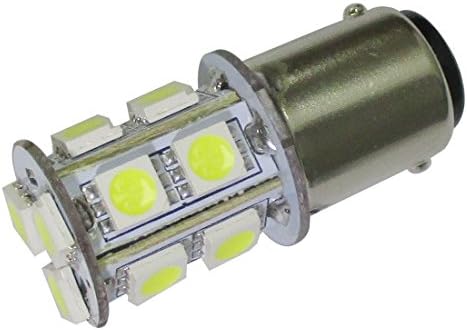 GLMING Ba15d 1076 1142 1004 Car LED Bulb Internal light Tail lights Turn signal light 13-5050SMD AC/DC 12V-24V Cool White Pack of 10
