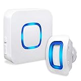 Mumu Sugar Infrared Wireless Motion Sensor Alarm, Doorbell Chime Home Security Driveway Alert Alarm, Store Door Open Entry Chimes with Operating in Range 500 feet/52 Chimes/ 4 Level Volume/LED Flash