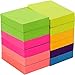 4A Sticky Notes,1 1/2 x 2 Inches,Small Size,The Adhesive On Shorter Side,Neon Assorted,Self-Stick Notes,100 Sheets/Pad,12 Pads/Pack,4A 301x12-N, Neon Assorted-12 Pads