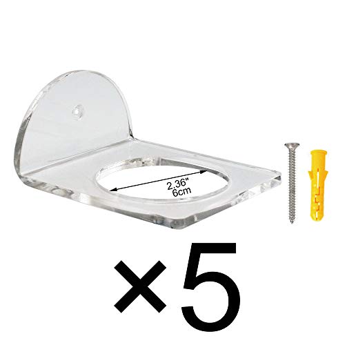 YYST Acrylic Baseball Softball Display Memorabilia Wall Mount Wall Holder Wall Rack Wall Bracket for Collectibles - No Baseball Included (5)