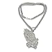 Mens ICED Out Golden/Silver Praying Hands Pendant 35
