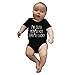 Infant Baby Boy Girl Short Sleeve Romper Jumpsuit Clothes Letters Print Clothes