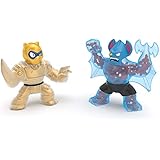 Heroes of Goo Jit Zu Water Blast Versus Pack - 2 Action Figure Pack Including Exclusive Golden Figure, Pantaro Vs Battaxe, Multicolor