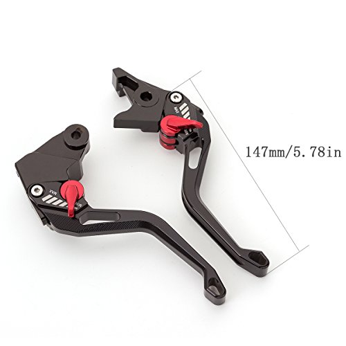 FXCNC Motorcycle 3D New Rhombus Hollow Adjustable CNC Brake Clutch Levers Set Pair fit for Kawasaki NINJA 250R 2008-2012, NINJA 300R/Z300 (w & w/o ABS) 2013-2017,NINJA 300 ABS 2014 - Thumbnail 4