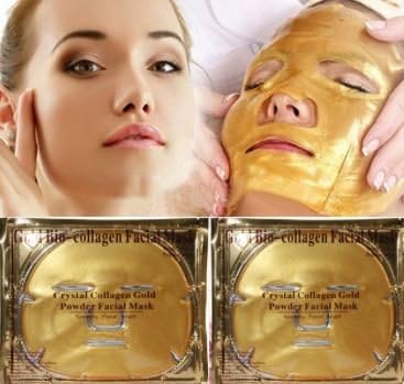 Gold Bio-Collagen Facial Mask Face Mask Crystal Gold Powder Collagen Facial Mask Moisturizing Anti-aging