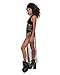 iHeartRaves Rainbow Stars Black Mesh Maxi Dress (X-Small)