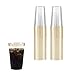 50 Gold Rimmed Clear Hard Plastic Cups | 12 oz. Fancy Disposable Tumblers (50-Pack) by Bloomingoods