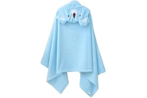 ROMASA Toddler Hooded Bath Towel Ultra Soft Towel Highly Absorbent Bathrobe Blanket for Boys Girls- 27.5" x 55" (Blue Koala)