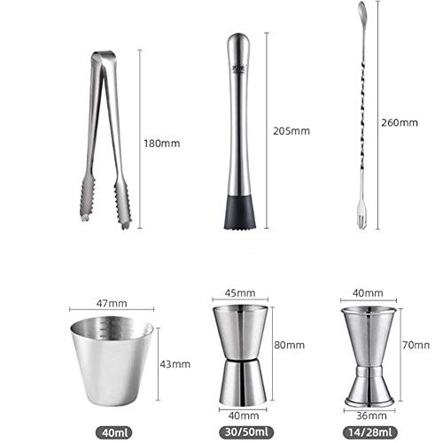 SILOLA Barkeeper-Kit 19-teiliges Bar-Tool-Set mit rustikalem, perfektem Bartending-Kit für zu Hause und Cocktail-Shaker… – Bild 7