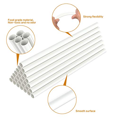 White Plastic Cake Dowel Rods for Tiered Cake Construction and Stacking