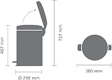 Brabantia NewIcon Pedal Bin 20L White Soft-Closure With Inner Bucket view 5