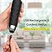 HAPME Personal Wand Massager Handheld Electric Cordless Mini Wand Rechargeable Waterproof Powerful Vibrate Massager for Therapeutic Muscle Aches (Black 03)