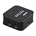 3 Port Digital Optical Switch, Tendak 3x1 Toslink SPDIF Audio Switcher Box with IR Remote Control Support 5.1ch LPCM DTS (3 Input 1 Output)