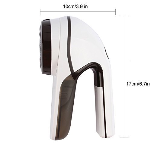 Lint Remover- Electric Rechargeable Fabric Shaver Operated Fabric Defuzzer-Shaver (White)